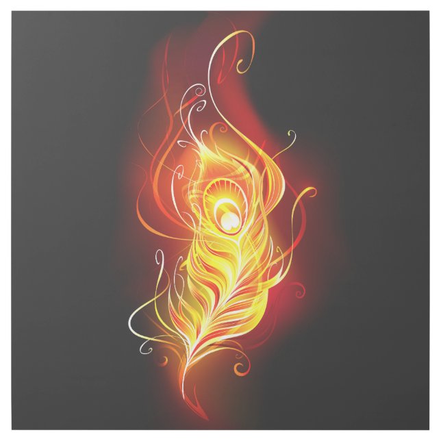 Fire Peacock Feather Gallery Wrap (Front)