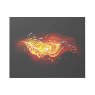 Fire Peacock Feather Gallery Wrap