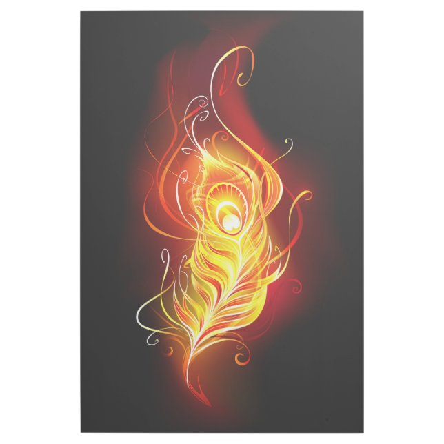 Fire Peacock Feather Gallery Wrap (Front)