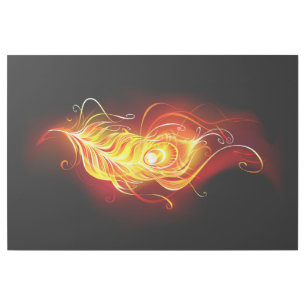 Fire Peacock Feather Gallery Wrap