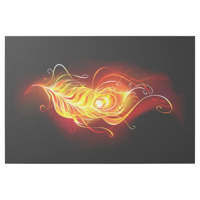 Fire Peacock Feather Gallery Wrap (Front)