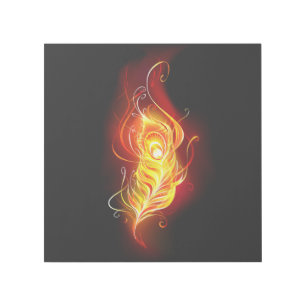 Fire Peacock Feather Gallery Wrap