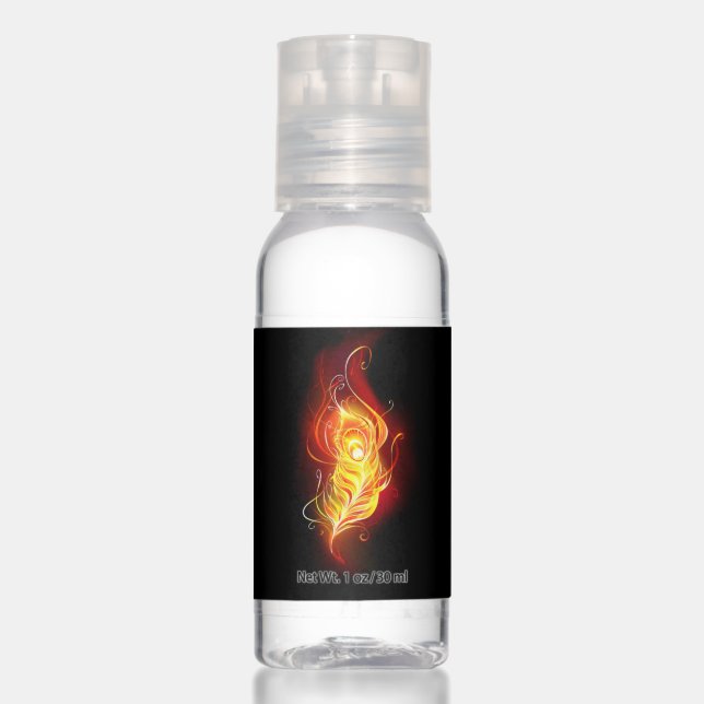 Fire Peacock Feather Hand Sanitizer (Front)