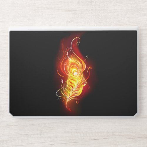 Fire Peacock Feather HP Laptop Skin