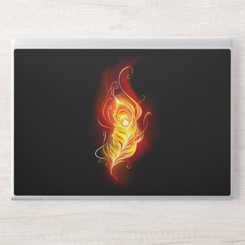 Fire Peacock Feather HP Laptop Skin