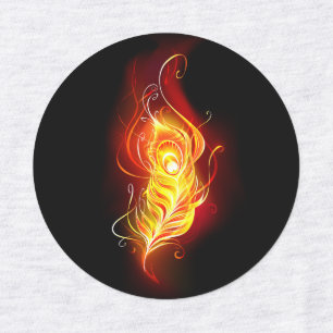 Fire Peacock Feather Labels
