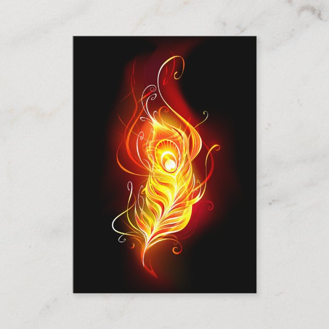 Fire Peacock Feather Loyalty Card (Front)