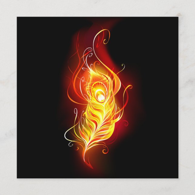 Fire Peacock Feather Menu (Front)