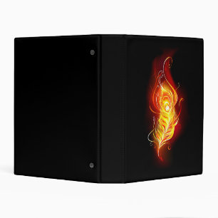 Fire Peacock Feather Mini Binder