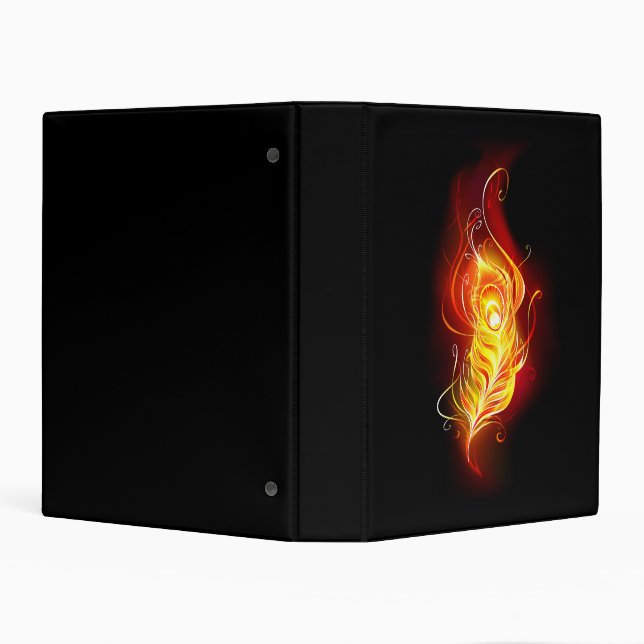 Fire Peacock Feather Mini Binder (Background)