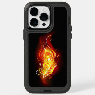 Fire Peacock Feather OtterBox iPhone 14 Pro Max Case