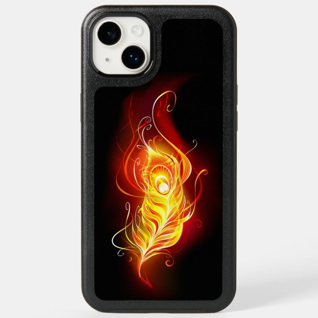 Fire Peacock Feather Otterbox iPhone Case (Back)