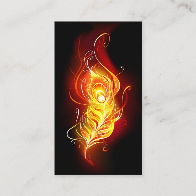 Fire Peacock Feather Referral Card (Front)