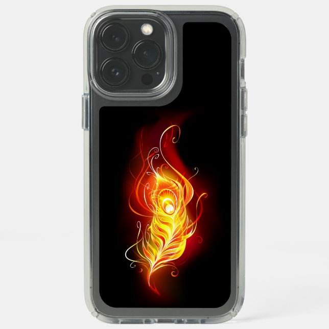 Fire Peacock Feather Speck iPhone 13 Pro Max Case (Front)