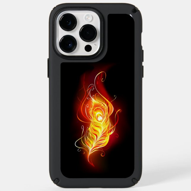 Fire Peacock Feather Speck iPhone Case (Front)