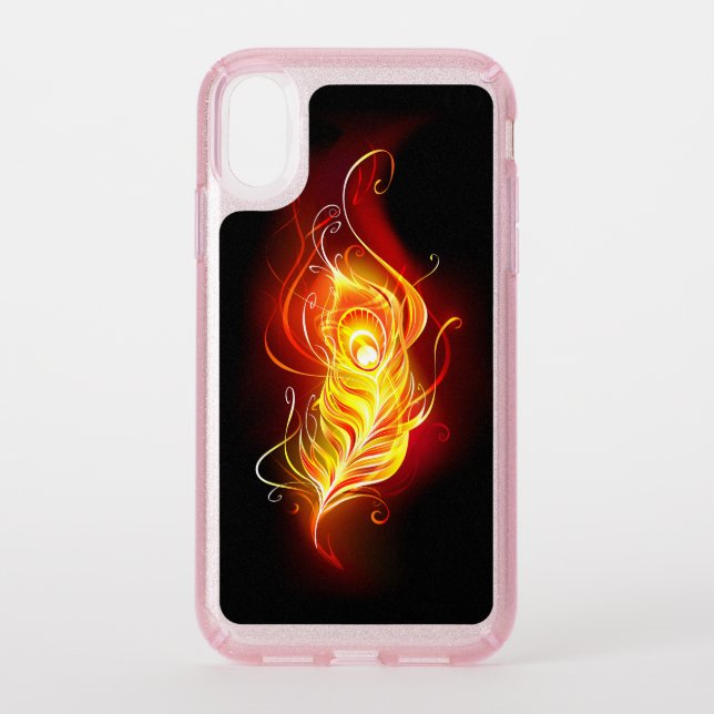 Fire Peacock Feather Speck iPhone XR Case (Front)