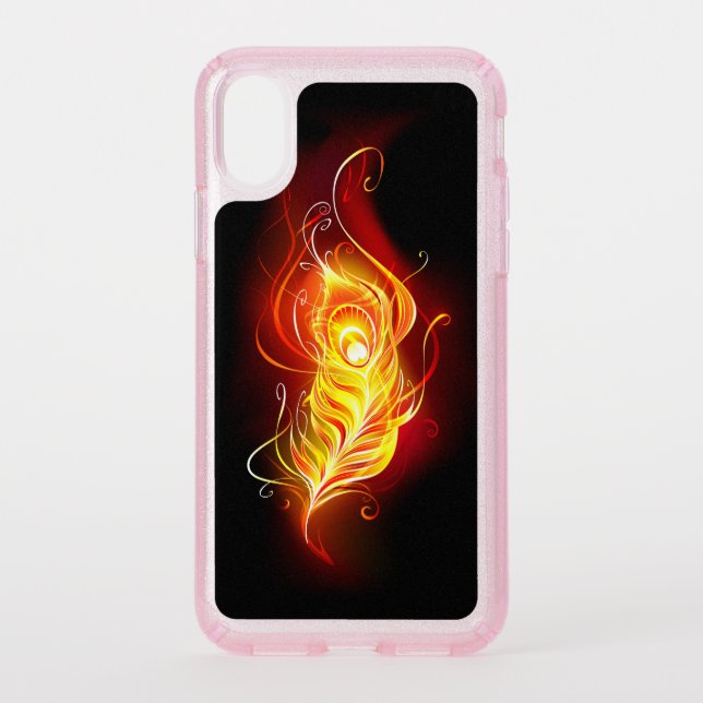 Fire Peacock Feather Speck iPhone XS Case (Front)