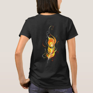 Fire Peacock Feather T-Shirt
