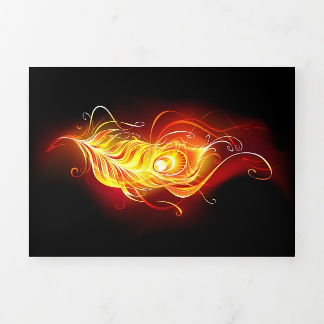 Fire Peacock Feather Tri-Fold Program (Cover)