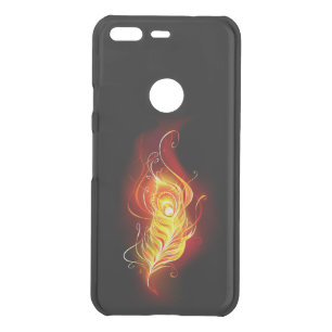 Fire Peacock Feather Uncommon Google Pixel Case