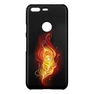 Fire Peacock Feather Uncommon Google Pixel Case