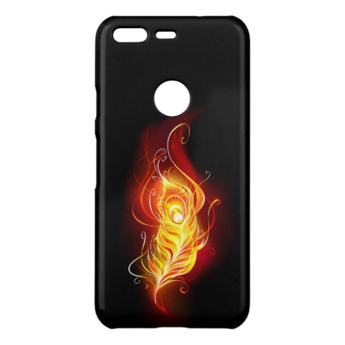 Fire Peacock Feather Uncommon Google Pixel Case