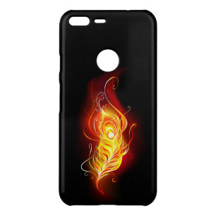 Fire Peacock Feather Uncommon Google Pixel XL Case