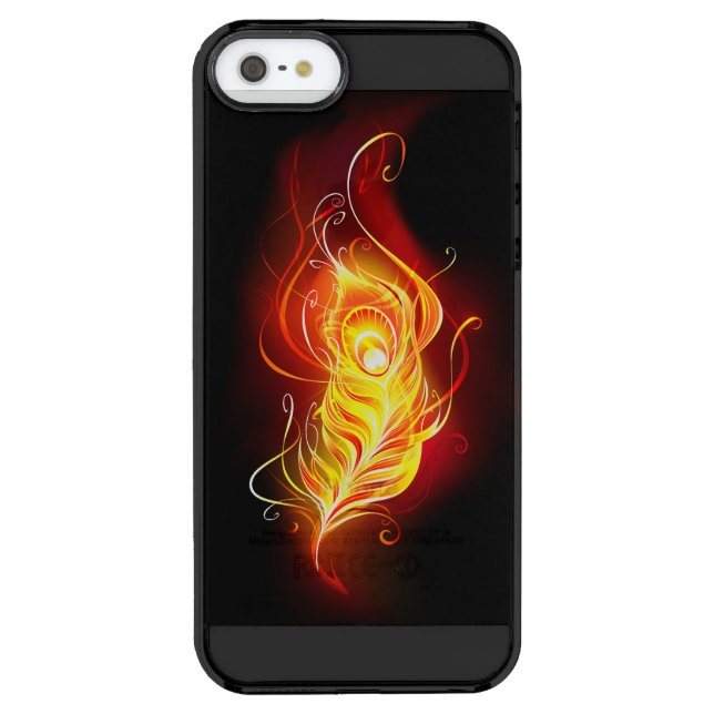 Fire Peacock Feather Uncommon iPhone Case (Back)