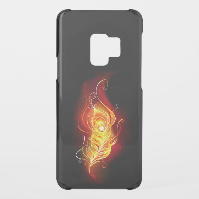 Fire Peacock Feather Uncommon Samsung Galaxy Case (Back)