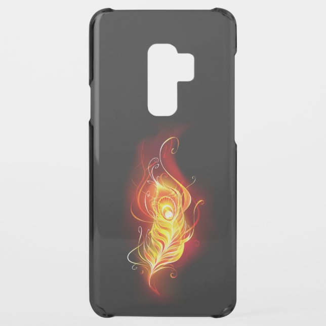 Fire Peacock Feather Uncommon Samsung Galaxy Case (Back)
