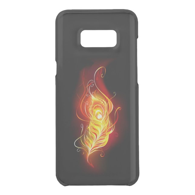 Fire Peacock Feather Uncommon Samsung Galaxy Case (Back)