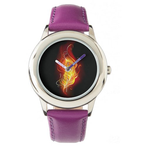 Fire Peacock Feather Watch