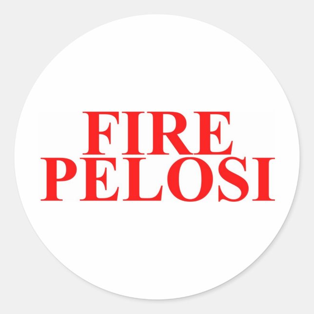 Fire Pelosi Classic Round Sticker (Front)