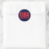 Fire Pelosi Classic Round Sticker (Bag)