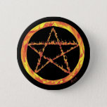 Fire Pentacle Pinback Button at Zazzle