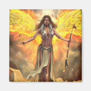 Fire Phoenix Ma'at Magnet