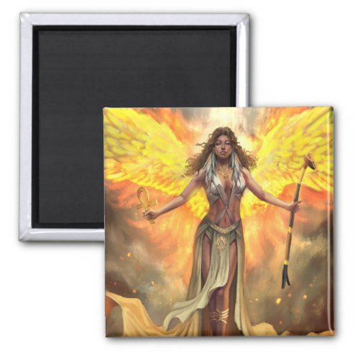 Fire Phoenix Maat Magnet