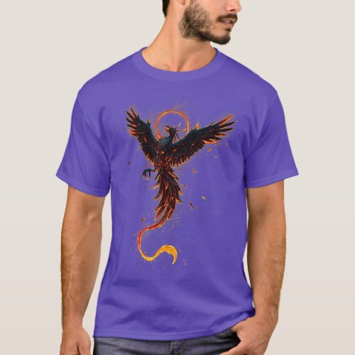 Fire Phoenix Mythical Bird Rising Born Again T_Shirt