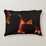 Fire Pit Winter Burning Logs Decorative Pillow
