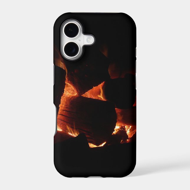 Fire Pit Winter Burning Logs Iphone Case (Back)