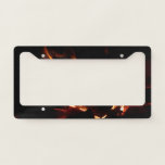 Fire Pit Winter Burning Logs License Plate Frame