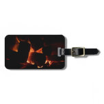 Fire Pit Winter Burning Logs Luggage Tag