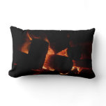 Fire Pit Winter Burning Logs Lumbar Pillow