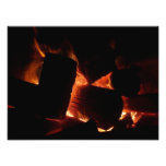 Fire Pit Winter Burning Logs Photo Print