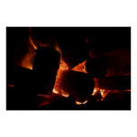 Fire Pit Winter Burning Logs Poster