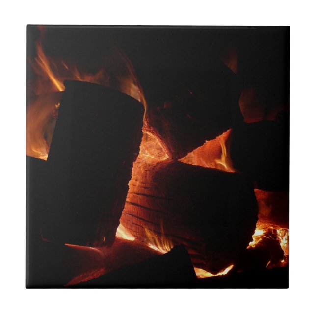Fire Pit Winter Burning Logs Tile (Front)