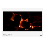 Fire Pit Winter Burning Logs Wall Decal