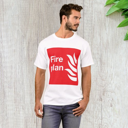 Fire Plan Sign Mens T_Shirt