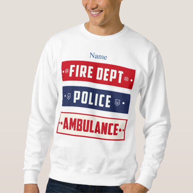 Fire Police Ambulance Logo Thunder_Cove  Sweatshirt (Front)