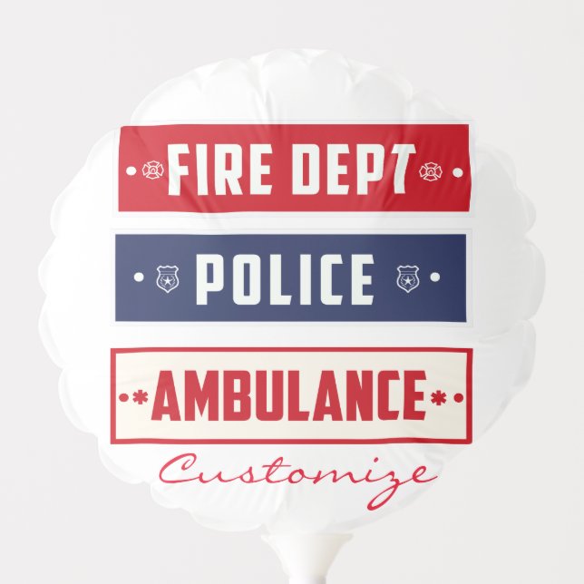 Fire Police Ambulance Thunder_Cove Balloon (Front)